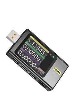 FNB58 USB Tester, USB Voltage Meter PD Trigger Digital Voltmeter Current Tester USB Type-C Fast Charging Protocol Capacity Tester Protocol Power Detection Max 7A Ammeter Tool Voltmeter