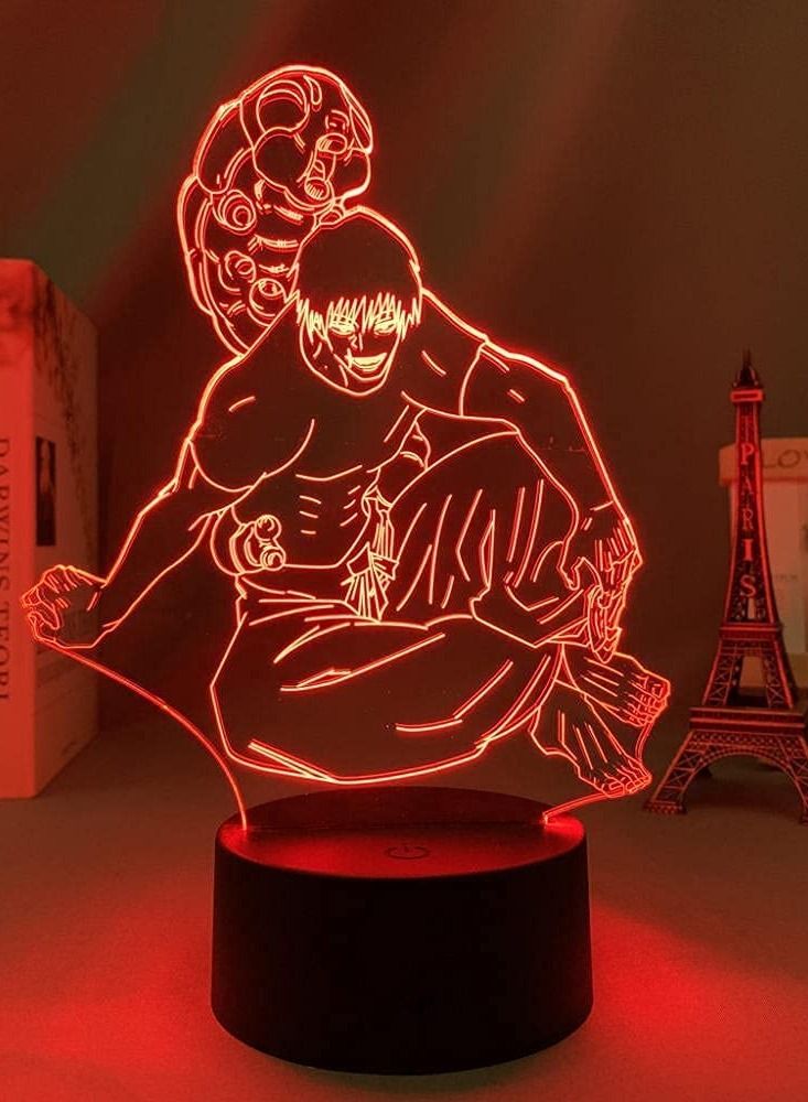 althiqahkey Night Light for Girls and Boys Anime Figure Lamp Manga Jujutsu Kaisen Toji Fushiguro for Bedroom Decor Jujutsu Kaisen Gift Acrylic Room Decor Remote Control Lighting - Image 1