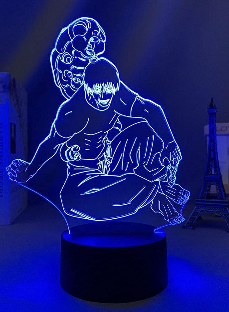 althiqahkey Night Light for Girls and Boys Anime Figure Lamp Manga Jujutsu Kaisen Toji Fushiguro for Bedroom Decor Jujutsu Kaisen Gift Acrylic Room Decor Remote Control Lighting - Image 2