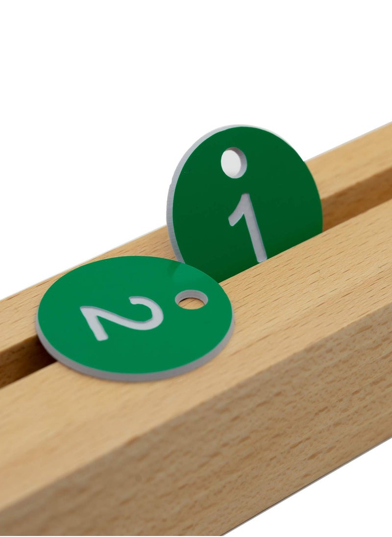 Excefore - Plastic ID Number Tags, Engraved Tags Key Tags Without Key Rings for Locker Dorm Hotel Bar Restaurant Club Restaurant Table Numbers (1-50, Green) - Image 1