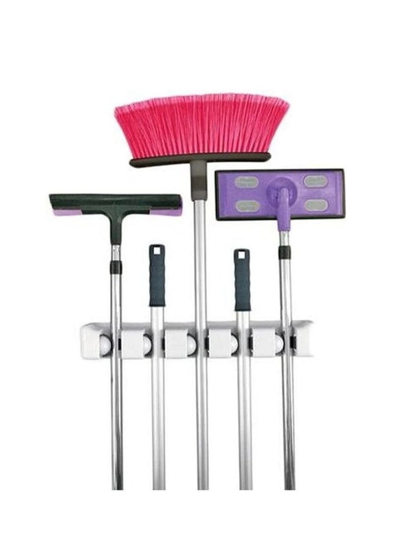 رولستيمي حامل ممسحة ومكنسة مثبت على الحائط مكون من 5 أقسام