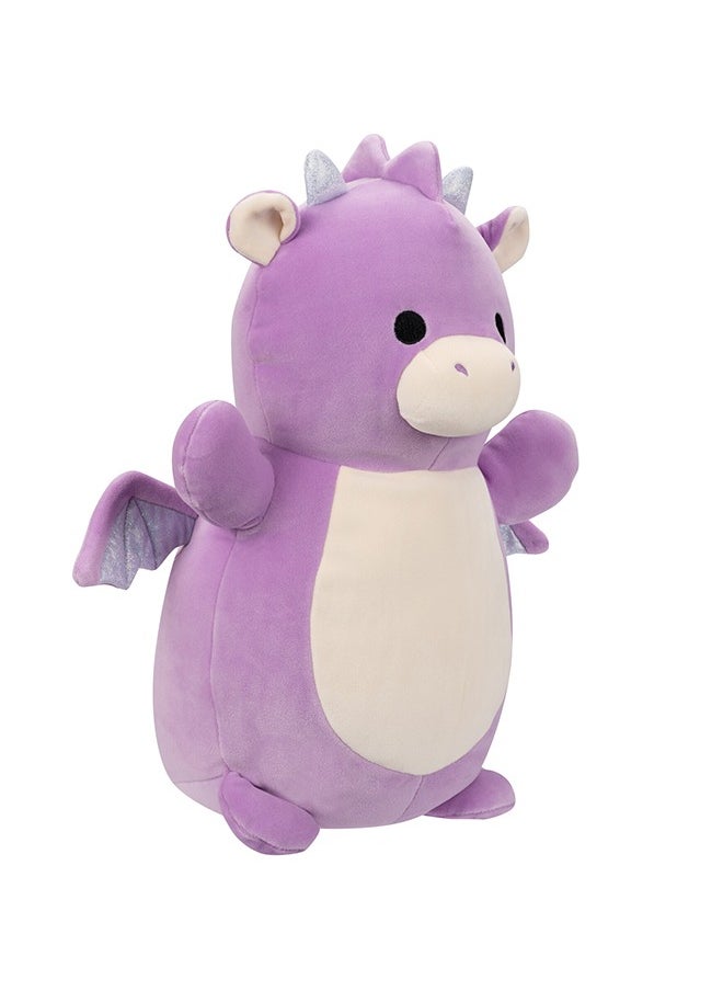 Squishmallows 14 inch Large Plush Dina Purple Dragon Hugmee , Officially Licensed Kellytoy Plush Toy, Colorful Soft Toy, Gift for Kids, Girls & Boys Washable Squishy Stuff Toy Multicolor All Age  - Image 3