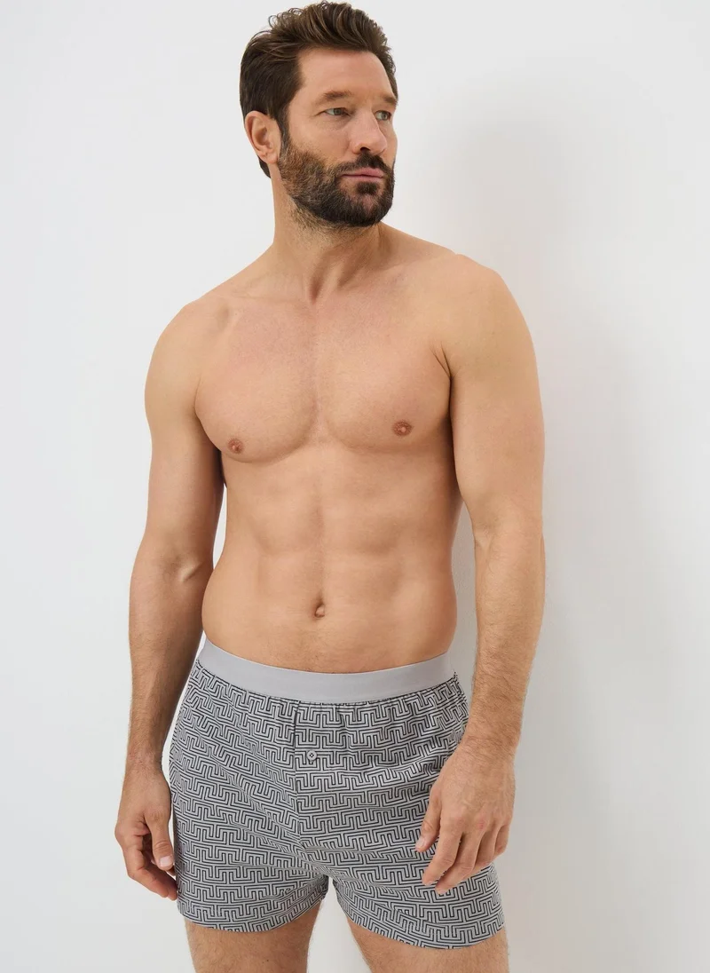 Matalan 5 Pack Lossefit Mono Geometric Boxers