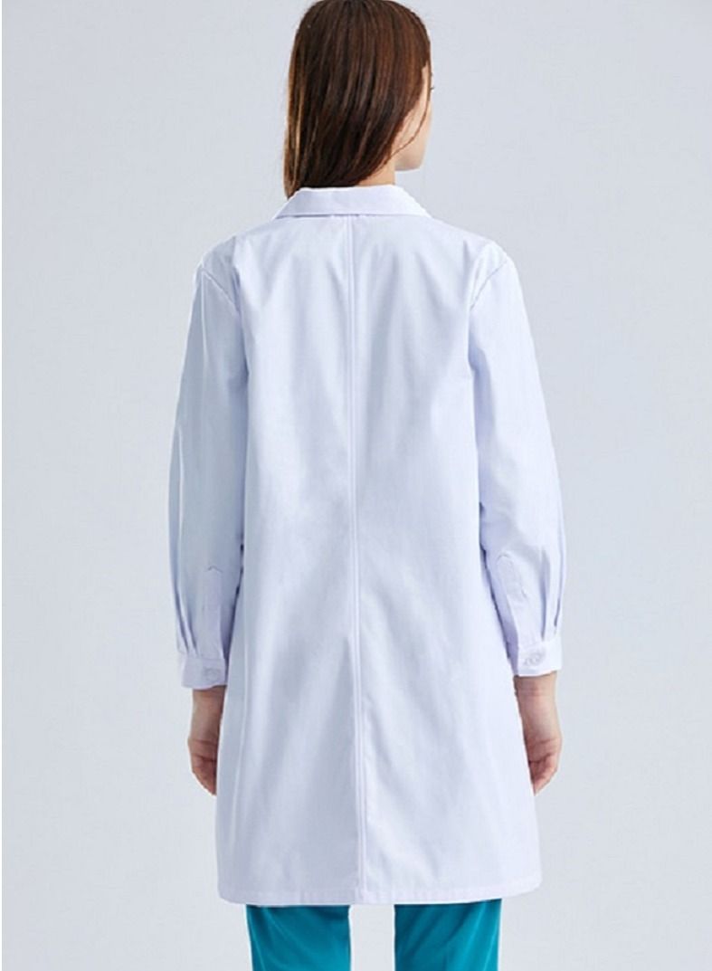 Gasin Long Sleeves Medical Lab Coat White  - Image 4