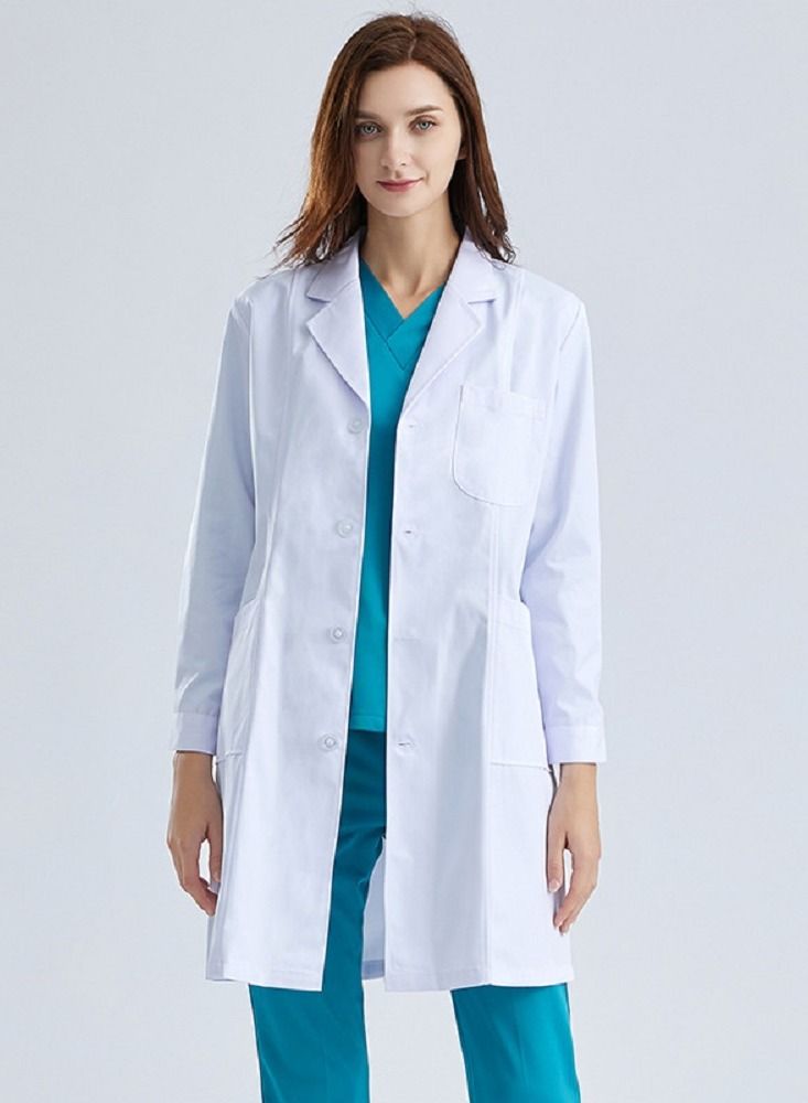 Gasin Long Sleeves Medical Lab Coat White  - Image 3