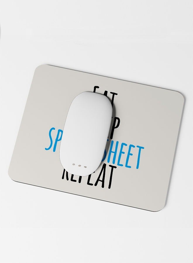LIT Eat Sleep Mouse Pad Rectangle Funny Office Design Rectangle Table Pad Funny Colleague Gift Idea Funny Office Quote - Image 4