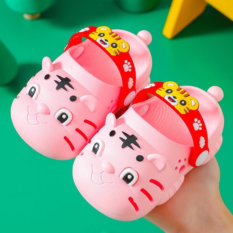 2023 New Kids Tiger Summer Clogs Pink 