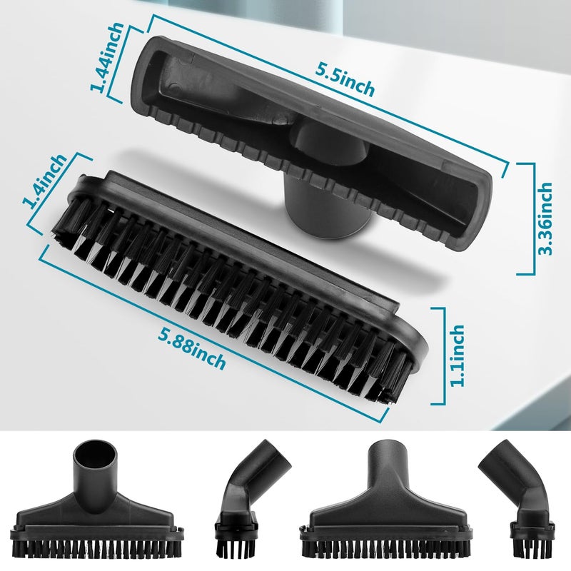 HASMX 5.5" Wide Black Vacuum Furniture Tool with Brush Strip for Dirt Devil, Electrolux, Eureka, Rainbow, Shop Vac Vacuums, Fits 1.25" Vacuum Cleaner Upholstery Tool Vac Attachment (1-Pack) - Image 5