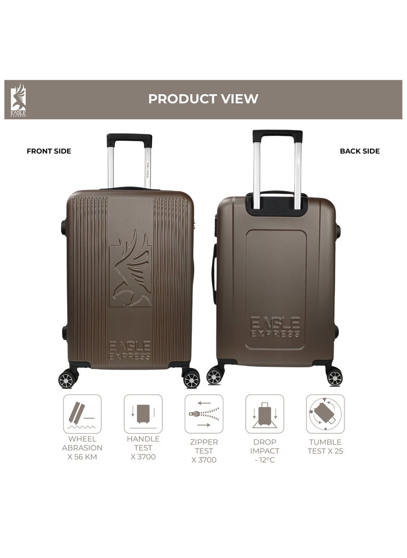 Eagle Express RAMBLE ABS HARD TROLLEY 20,24,28 inch 3 Piece Set BROWN  - Image 3
