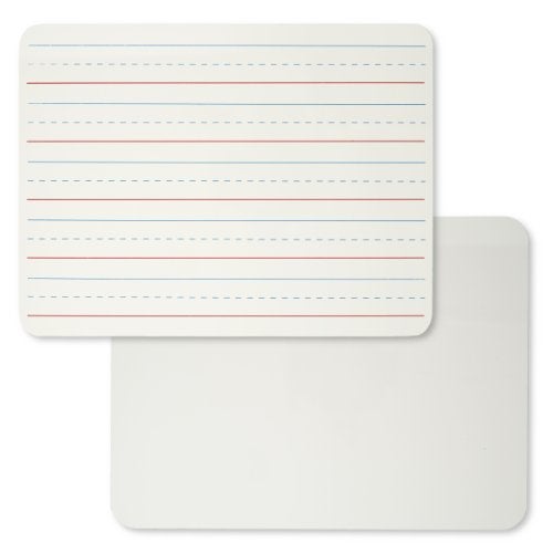 Charles Leonard Dry Erase Board, Two Sided, Lined/Plain, 9" x 12" (35120) - Image 1