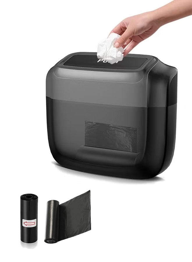Generic Suspension Car Trash Bin with Lid Leakproof Car Trash Can 2 Roll Trash Bag Car Organizer Accessories Portable Camping Garbage Storage for Automotive, Home, Office, Kitchen, Outdoor  - Image 1