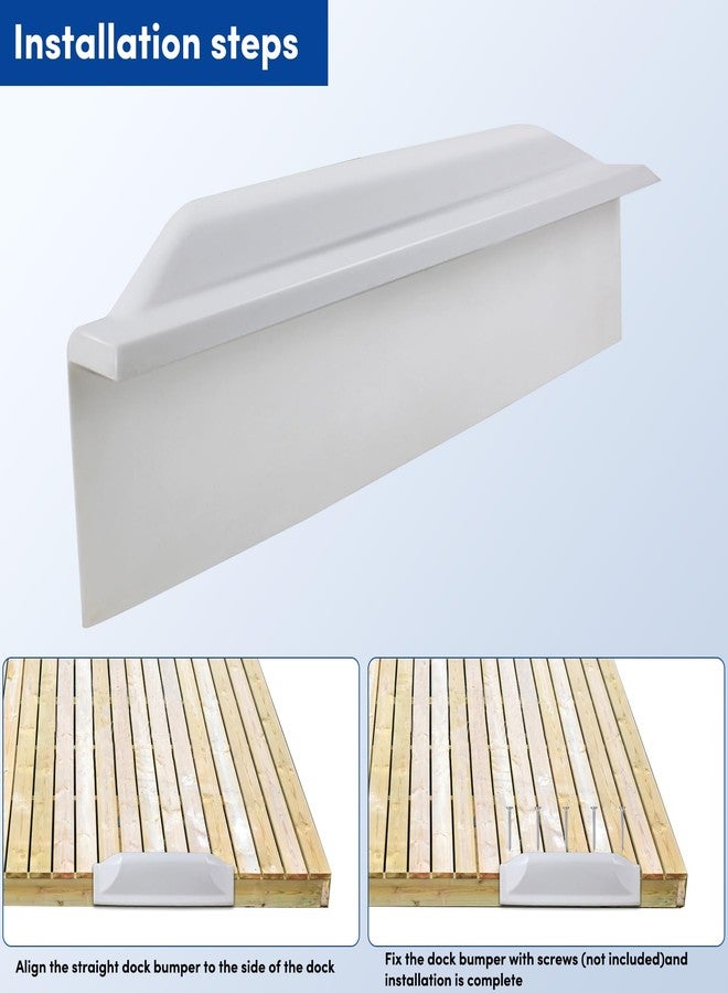 BALAVA Dock Bumper,Vinyl Boat Dock Bumpers Straight,White Dock Bumper Guards Boat Docking Bumpers,Soft Dock Bumpers Marine Dock Bumpers Dock Side Edge for Boat Docks（1 Pack） - Image 5