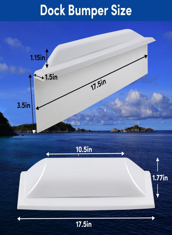 BALAVA Dock Bumper,Vinyl Boat Dock Bumpers Straight,White Dock Bumper Guards Boat Docking Bumpers,Soft Dock Bumpers Marine Dock Bumpers Dock Side Edge for Boat Docks（1 Pack） - Image 2