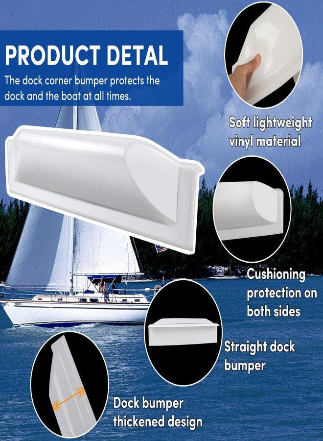 BALAVA Dock Bumper,Vinyl Boat Dock Bumpers Straight,White Dock Bumper Guards Boat Docking Bumpers,Soft Dock Bumpers Marine Dock Bumpers Dock Side Edge for Boat Docks（1 Pack） - Image 3