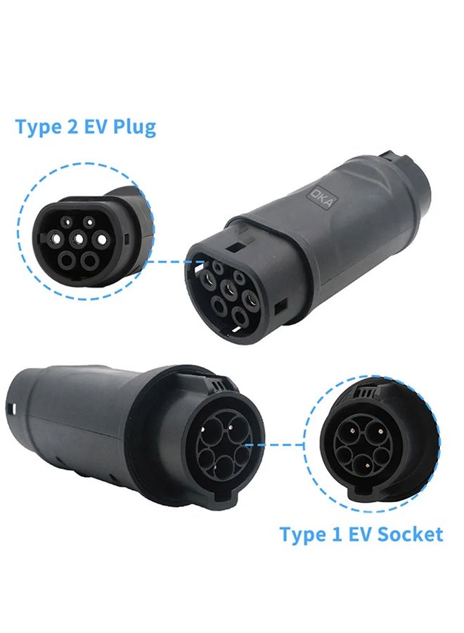 أو كي ايه محول شحن سيارات كهربائية من بروتوكول Type 1 الامريكي و الياباني إلى Type 2 الاوروبي / موديل ( T1-T2 ) - Image 3