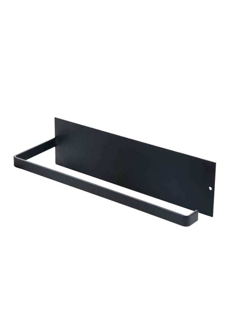 Haidue Paper Towel Holder Wall Mounted No Drilling Paper Towel Holder Under Cabinet Toilet Roll Holder Self Adhesive Towel Hanger Tissue Paper for Bathroom Kitchen Black  - Image 1