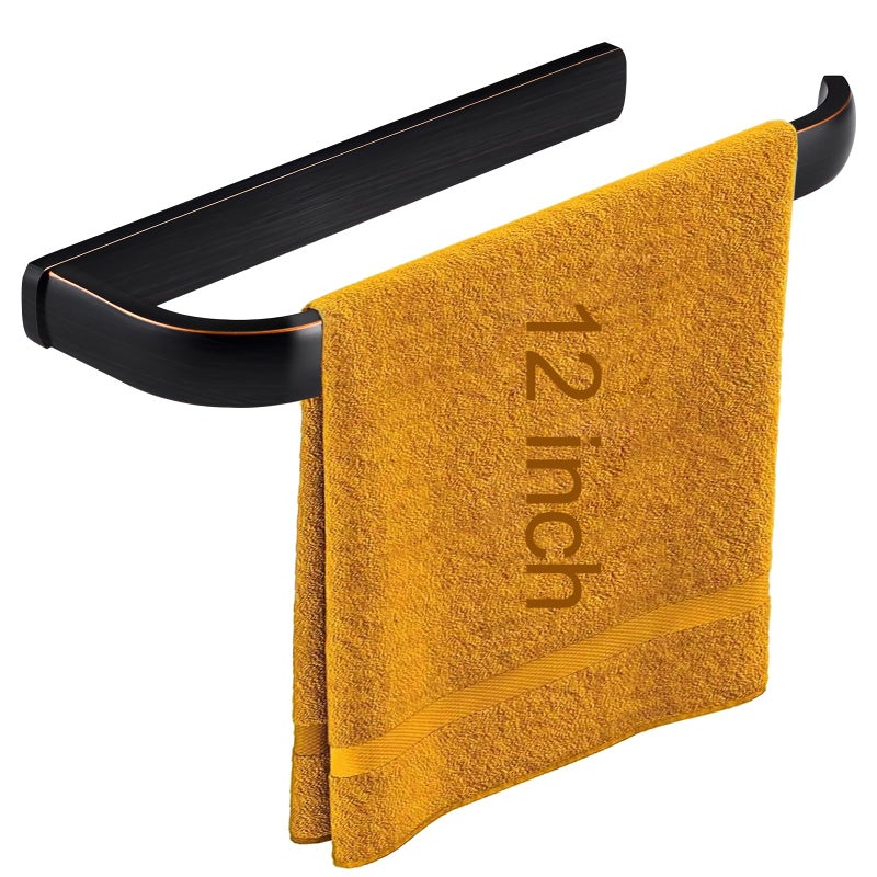 BESy Brass Hand Towel Bar for Bathroom Oil Rubbed Bronze  Rustproof Wall Mounted Towel Rack Hanger Bathroom Hardware Accessories Towel Holder 12 Inch - Image 1