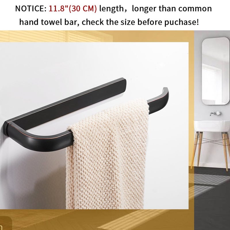 BESy Brass Hand Towel Bar for Bathroom Oil Rubbed Bronze  Rustproof Wall Mounted Towel Rack Hanger Bathroom Hardware Accessories Towel Holder 12 Inch - Image 3