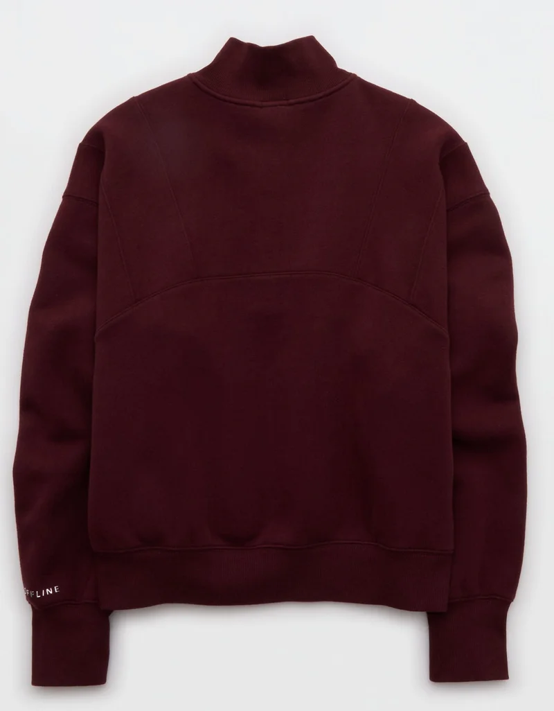 Aerie  OFFLINE By Aerie Cloud Fleece Seamed Quarter Zip Sweatshirt for Women | Best Price UAE