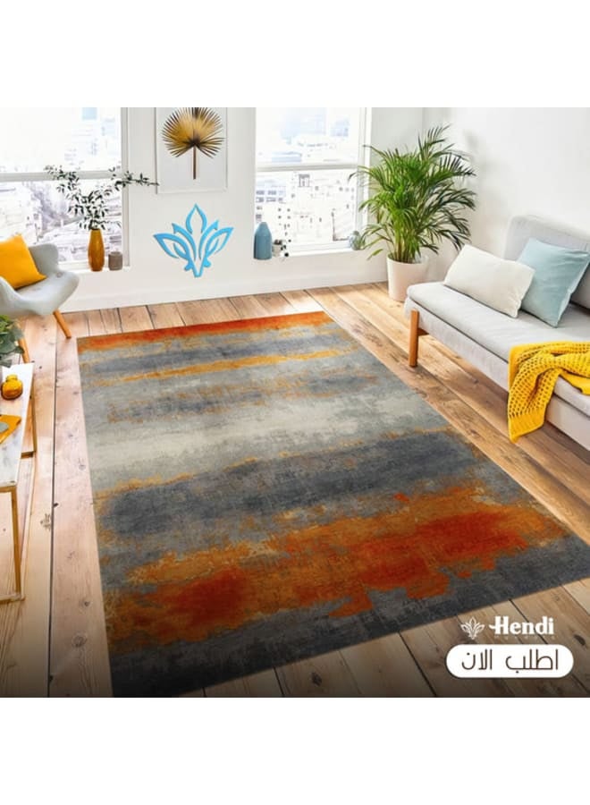 هندي منداله سجادة مطبوعة من القطن الشنيل – تصميمات كلاسيكية، حديثة، وفينتاج – قاعدة قماشية ناعمة، متوفرة بأحجام - Image 1