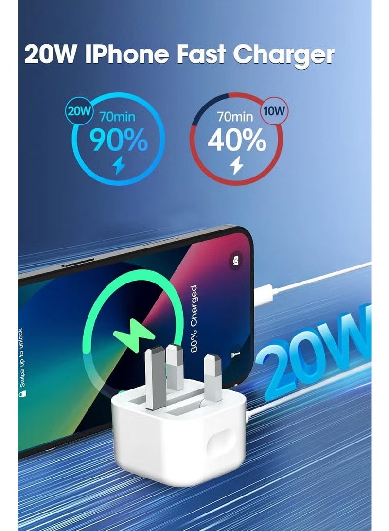 فلوينغ شاحن آيفون تايب سي، محول طاقة USB-C بقوة 20 واط PD للشحن السريع | مصمم خصيصًا لمنتجات آبل - Image 2