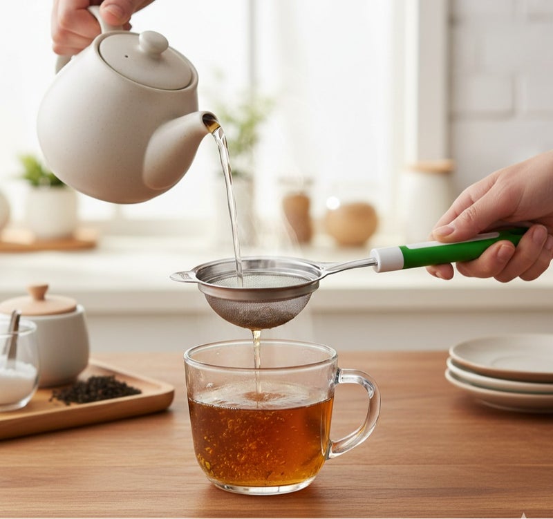 Decent Stainless Steel Tea Strainer with Fine Mesh & Heat-Resistant Handle | Reusable Tea Filter for Loose Tea, Herbs & Spices - Image 4