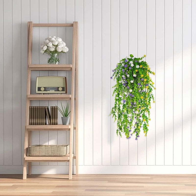 Dekorly Artificial Hanging Plants 2 Pack, Monstera Leaves Ivy Vine Faux Greenery Tropical Palm Leaves Hanging Plants UV Resistant Jungle Leaf for Garden Home Party (Height : 65CM, Design-D) - Image 5