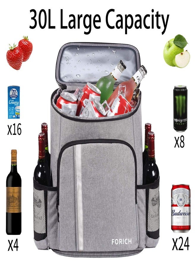 FORICH Backpack Cooler Leakproof Insulated Waterproof Backpack Cooler Bag, Lightweight Soft Beach Cooler Backpack for Men Women to Work Lunch Picnics Camping Hiking, 30 Cans - Image 3