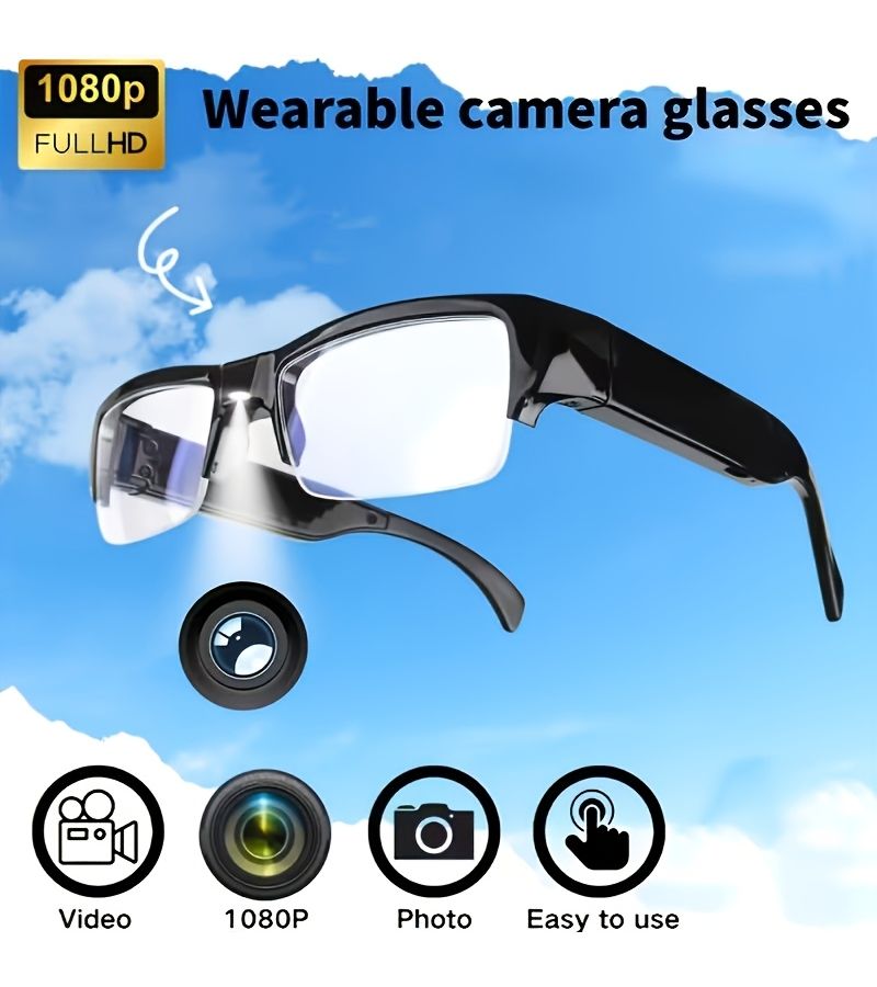 1080P Smart Video Glasses With 75 Degree Wide Angle Lens HD Recording For Photos And Videos Best Gift - Image 1