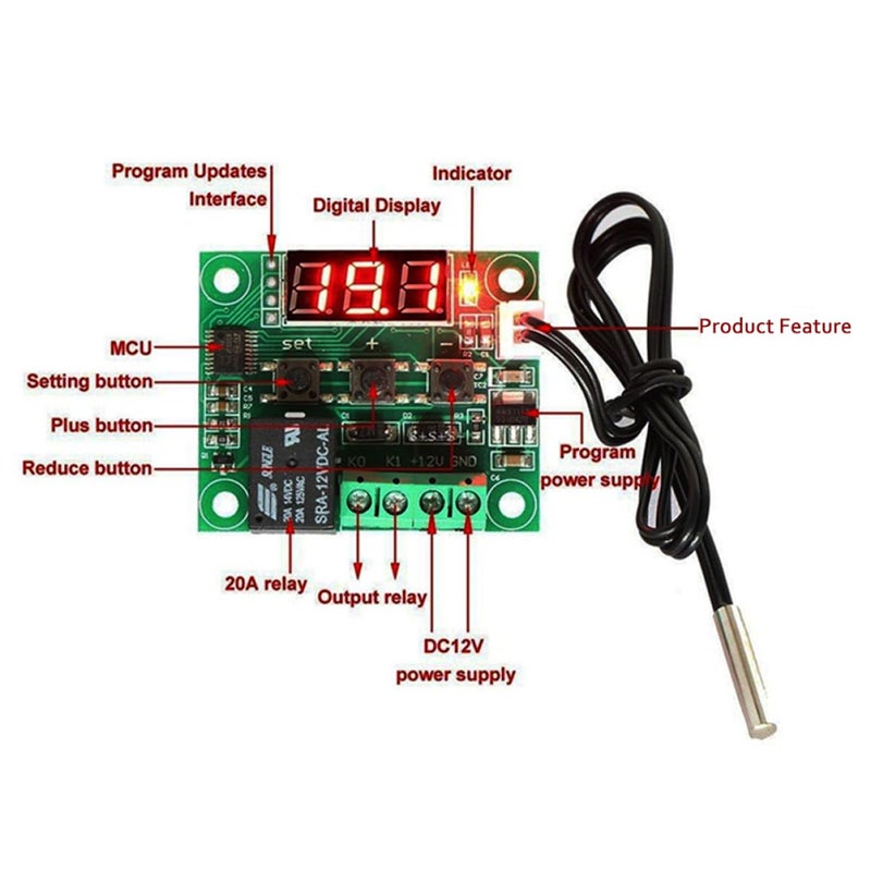 Programmable Digital Thermostat 12V For HVAC Floor Heating Temperature Controller - Image 4