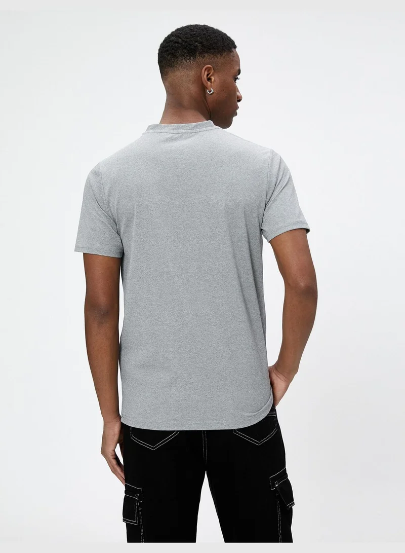كوتون Spider Printed T-Shirt Crew Neck Short Sleeve