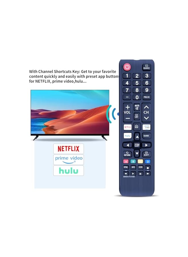 TIGER Universal remote control for All Samsung Smart LCD LED SUHD UHD HDTV 3D TVs BN59-01199F BN59-01315B BN59-01315J BN59-01315N N59-01315A BN59-01315D BN59-01199F BN59-01178W - Image 4