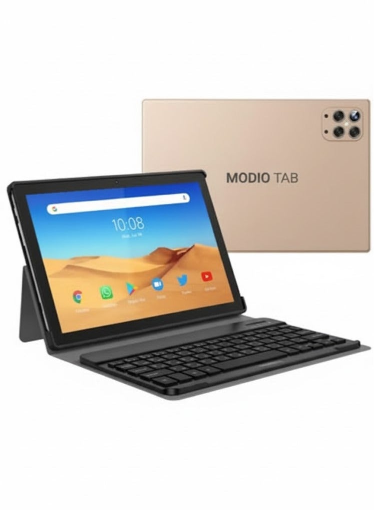 MODIO TAB M19 tablet 10.1-inch screen size 8GB RAM and 512GB storage space supports 5G LTE connection latest version (golden) - Image 1