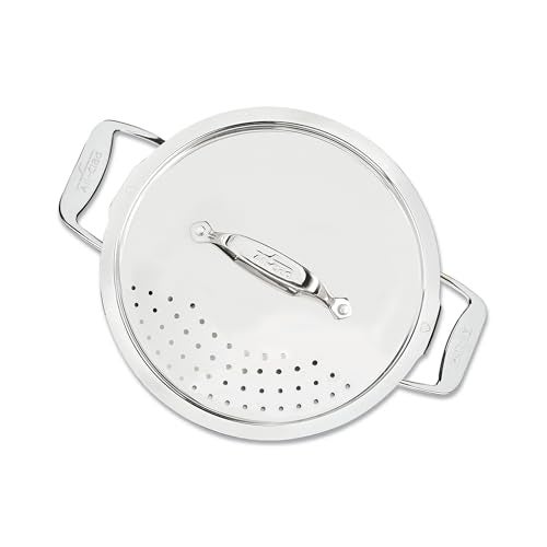 All-Clad Simply Strain Stainless Steel Multipot with Straining Lid, 6-Quart, Induction, Oven Broiler Safe 600F, Strainer, Pasta Strainer with Handle, Steamer Pot, Cookware, Home, Pots and Pans, Silver - Image 4