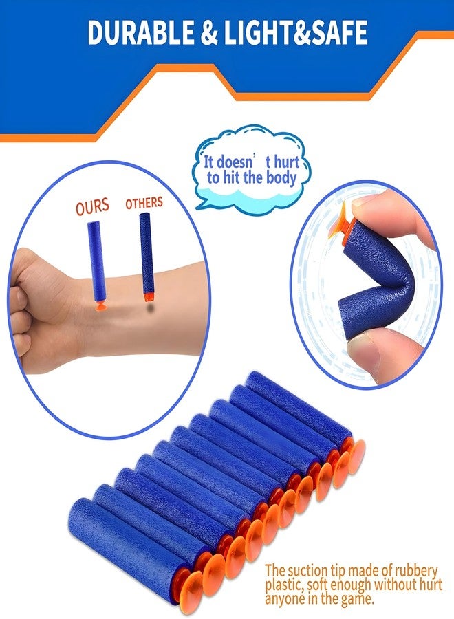 CLAPONE Hollow Out Soft Foam Refill Darts for N-Strike Elite Series Blasters Soft Foam Refill Darts for Nerf N-Strike Elite Blasters Hollow Safe & Durable Darts (Suction Blue, Suction Bullet 30PCS) - Image 3