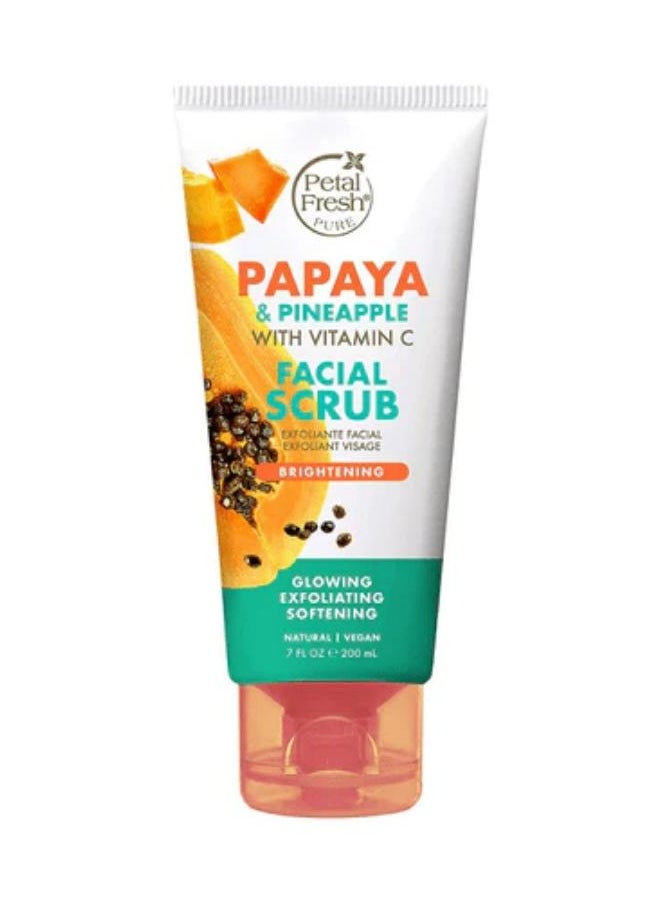 Petal fresh - Brightening Papaya Pineapple Facial Scrub 200ml - Image 1