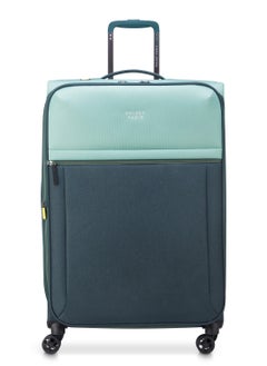 DELSEY Delsey Brochant 3 Expendable Double wheel luggage Softsided trolley suitcase 67cm Ultramarine Green Medium  - Image 1