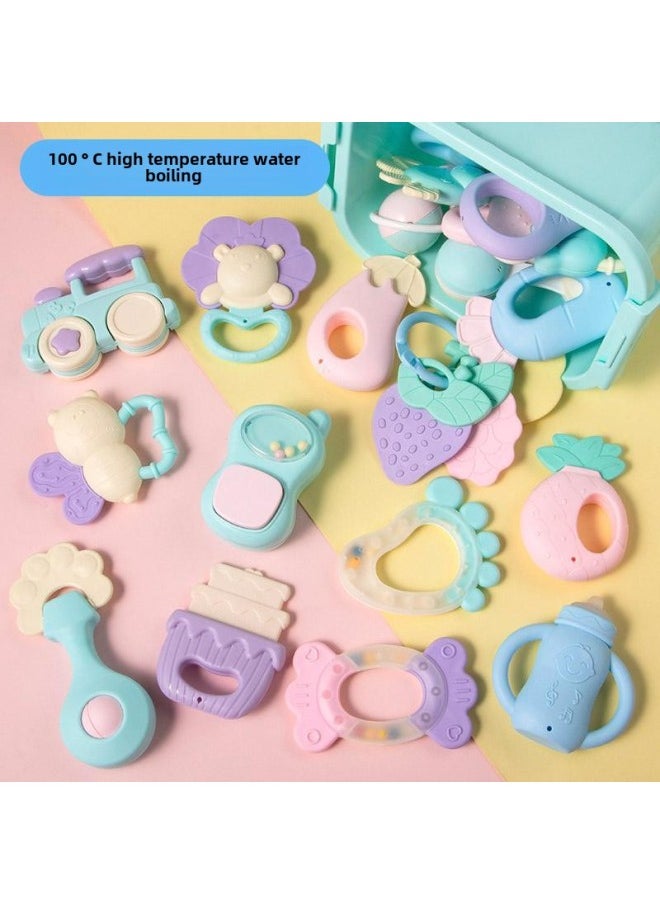 Generic - Newborn Baby Rattle Teeth Gel Baby Toy 0-1 Year Old Molar Bite Boiled Bed Bell Accessories-Color:Bee + Monkey - Image 1