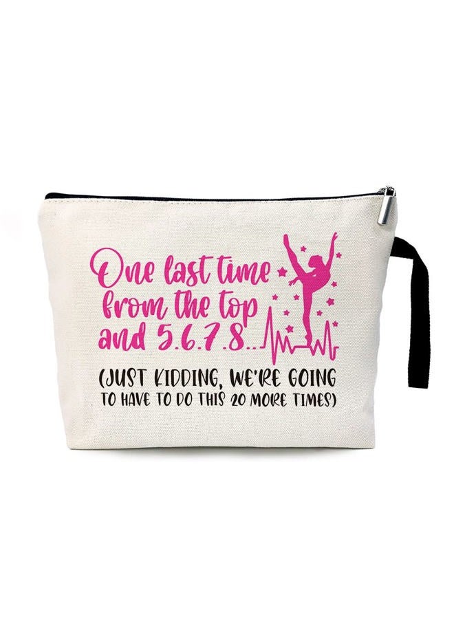 ZHANTUONE Dance Teacher Funny Cosmetic Bag, for Travel Toiletry Zipper Storage Pouch Makeup Bag, Appreciation Gifts for Dance Teacher Dance Instructors, Retirement Graduation Appreciation Gifts - Image 1