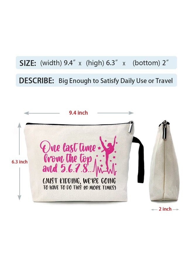ZHANTUONE Dance Teacher Funny Cosmetic Bag, for Travel Toiletry Zipper Storage Pouch Makeup Bag, Appreciation Gifts for Dance Teacher Dance Instructors, Retirement Graduation Appreciation Gifts - Image 4
