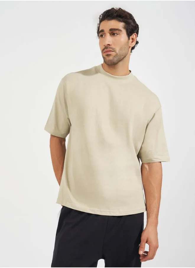 Styli Mock Neck Oversized T-Shirt