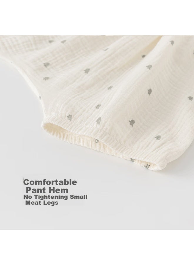Good bear Guaiqixiong Baby Pure Cotton Gauze Shorts, Summer Thin Style, Big Bottom Pants, Infant Harem Pants, Loose Casual Trousers - Image 2