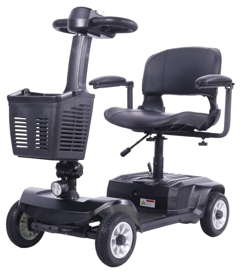 كول بيبي 4 كهربائية الجولة الطي تتحرك الدراجات النارية المحمولة الكراسي المتحركة والدراجات النارية والمسنين الكبار، أسود - Image 1