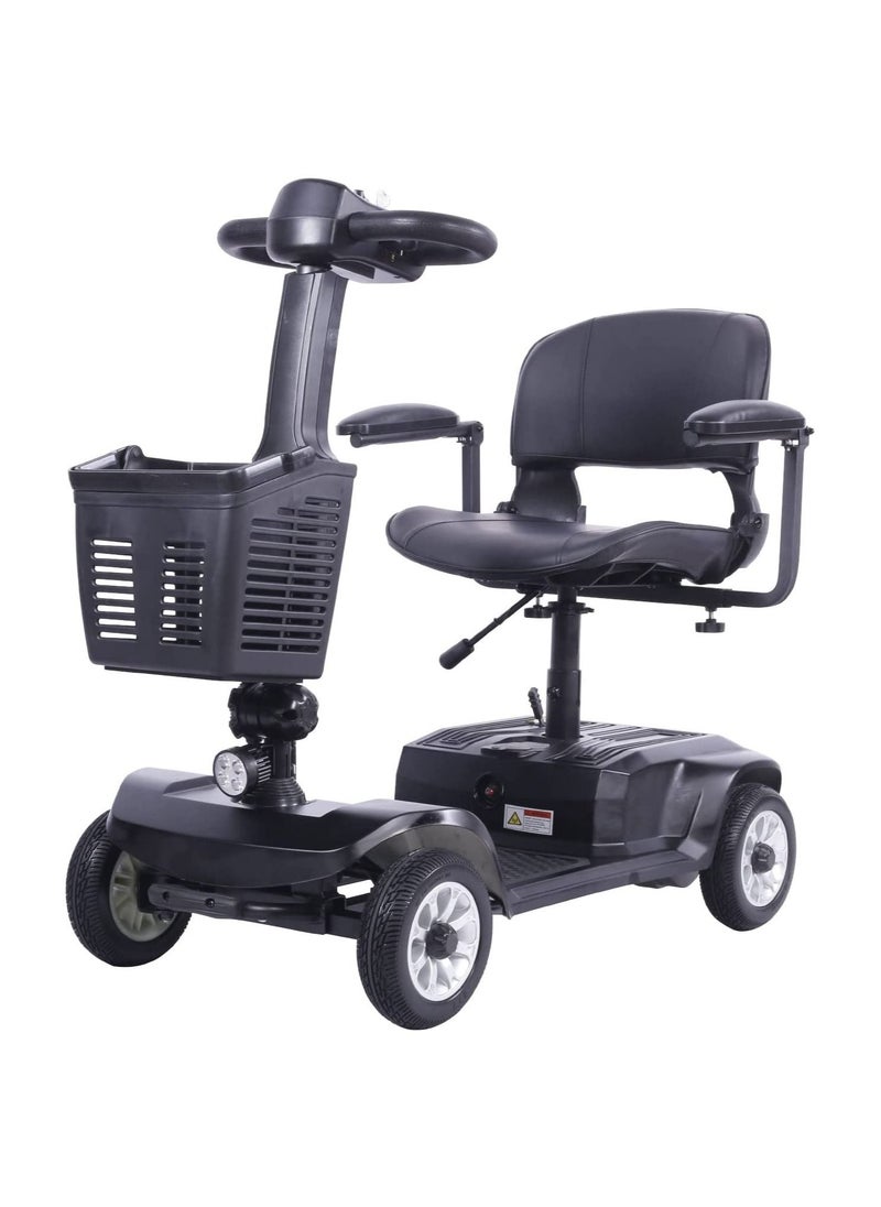Cool Baby 4 Wheels Electric Folding Mobility Scooter Portable Electric Wheelchair Scooter for Adult and Elderly, BLACK  - Image 1