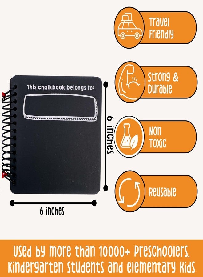 Berrybee كتاب أنشطة للأطفال من بيري بي، كتاب سبورة طباشيرية محمول، أنشطة مجانية للأطفال، قابل للمسح وإعادة الاستخدام، 12 صفحة، 12 نشاطًا، طباشير واحد مع حامل، 6 × 6 بوصة، للأطفال الصغار - Image 4