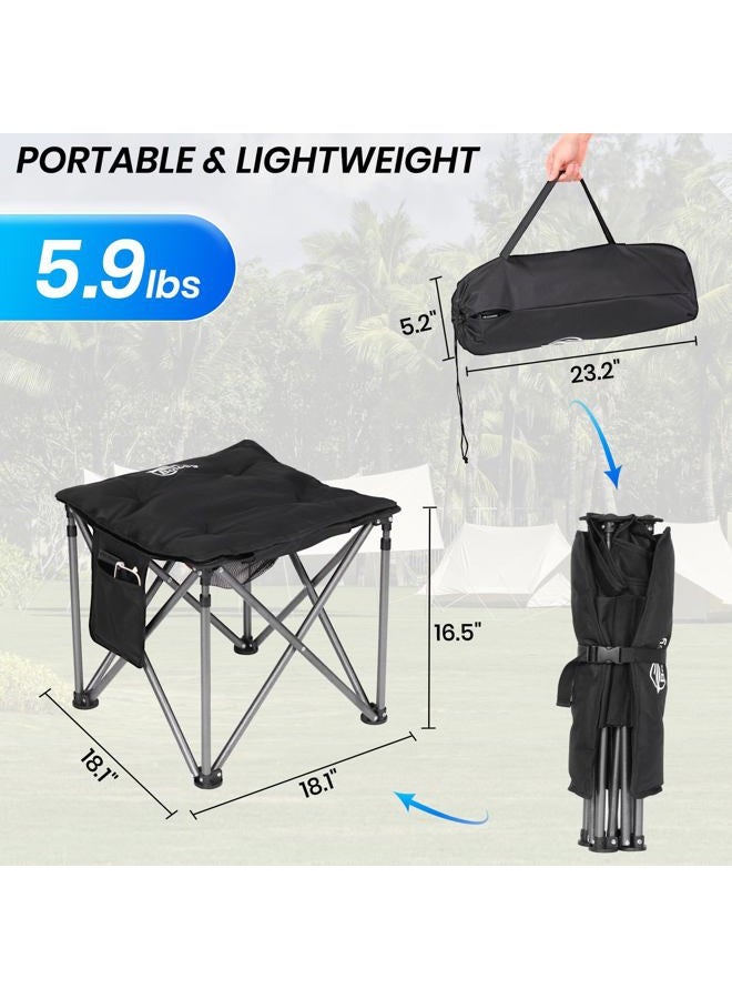 Bolosy 2 Pack Oversized Camping Chairs for Adults Heavy Duty Outdoor Folding Chairs Padded Portable Lawn Chairs XL Camp Chairs with Cup Holder Suproot 500 lbs - Image 4