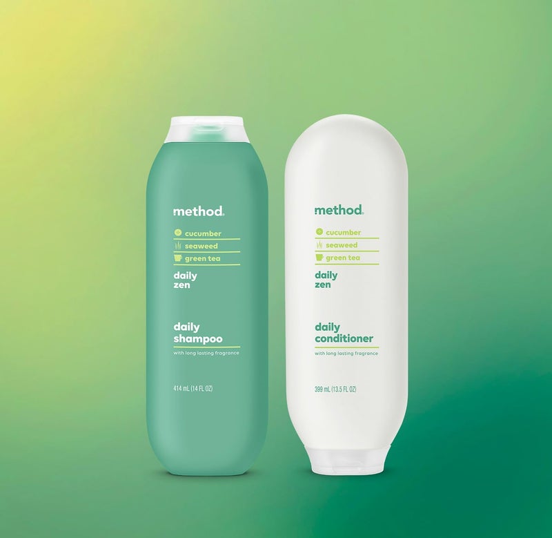 Method Daily Zen Every Day Hair Care Shampoo (14 oz) + Conditioner (13.5 oz) with Cucumber, Seaweed and Green Tea, Paraben and Sulfate Free - Image 4