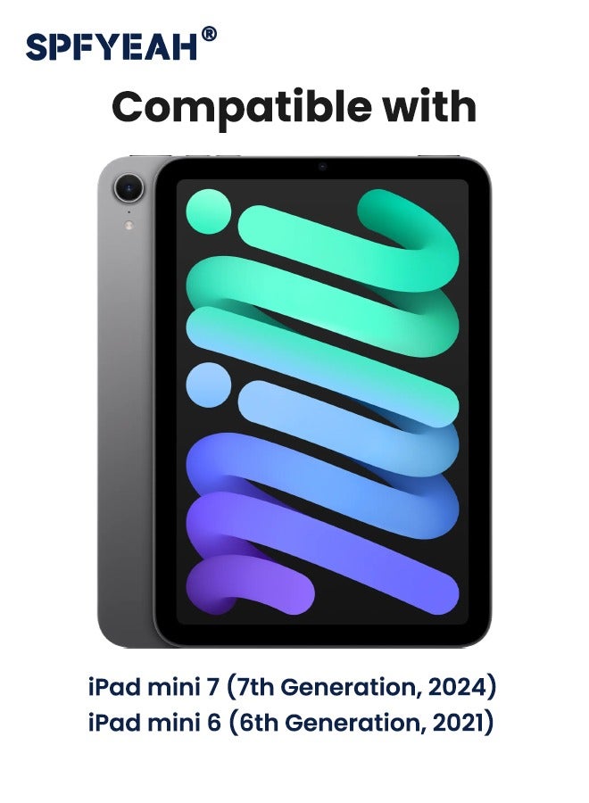 SPFYEAH Privacy Screen Protector for iPad Mini 7 (A17 Pro) 7th Generation 2024 / iPad Mini 6 (6th Generation 2021) 8.3 Inch, [30° Anti-Spy][9H Hardness][Anti Scratch][Bubble Free][Case Friendly] Anti-Spy Tempered Glass Film for iPad mini 7/6, 1-Pack - Image 2
