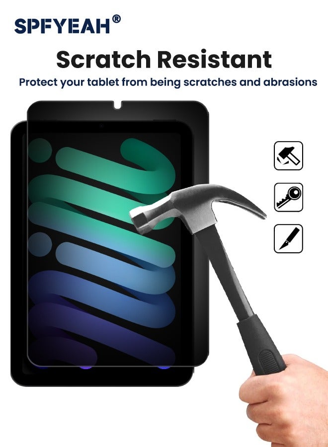 SPFYEAH Privacy Screen Protector for iPad Mini 7 (A17 Pro) 7th Generation 2024 / iPad Mini 6 (6th Generation 2021) 8.3 Inch, [30° Anti-Spy][9H Hardness][Anti Scratch][Bubble Free][Case Friendly] Anti-Spy Tempered Glass Film for iPad mini 7/6, 1-Pack - Image 5