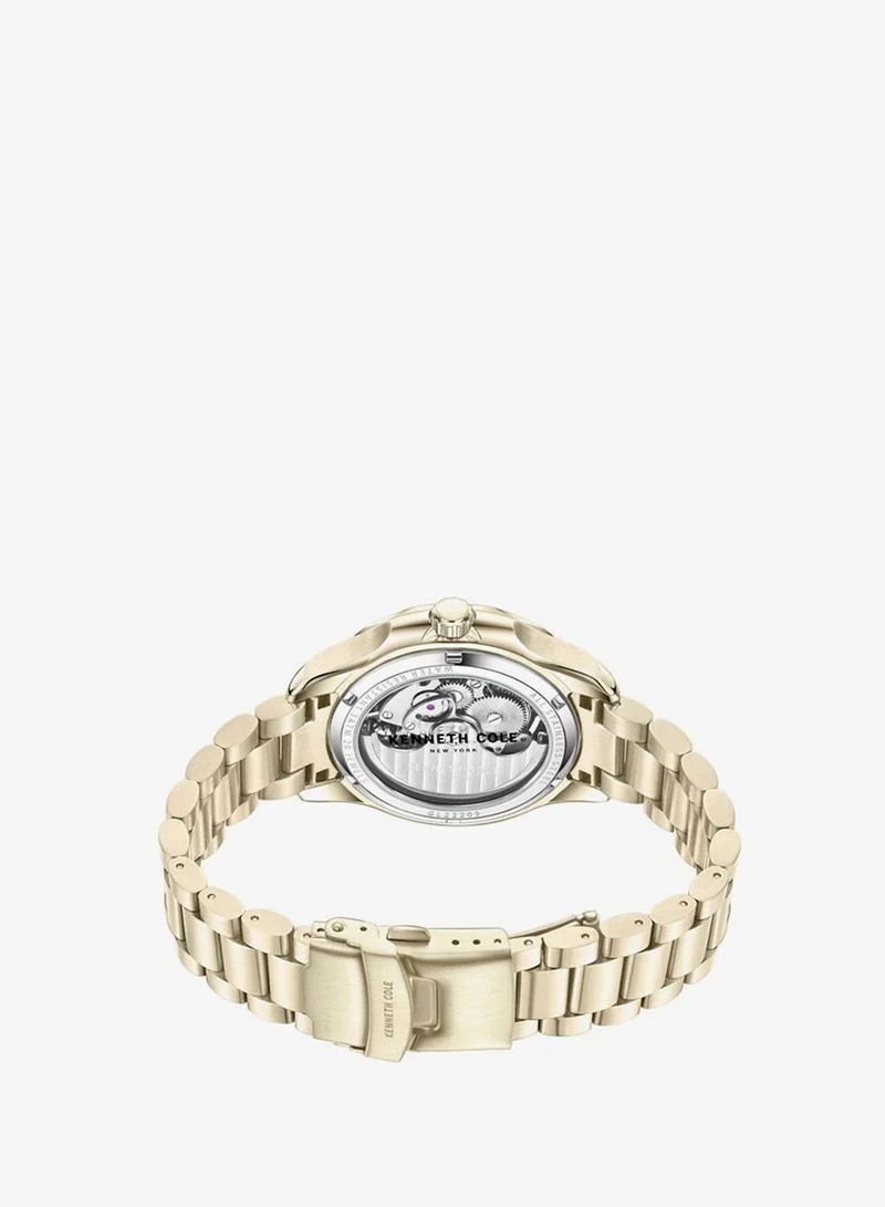 Kenneth Cole New York  Green Dial and Gold Stainless Steel Bracelet Automatic Watch for Men 44mm for Men | Best Price UAE